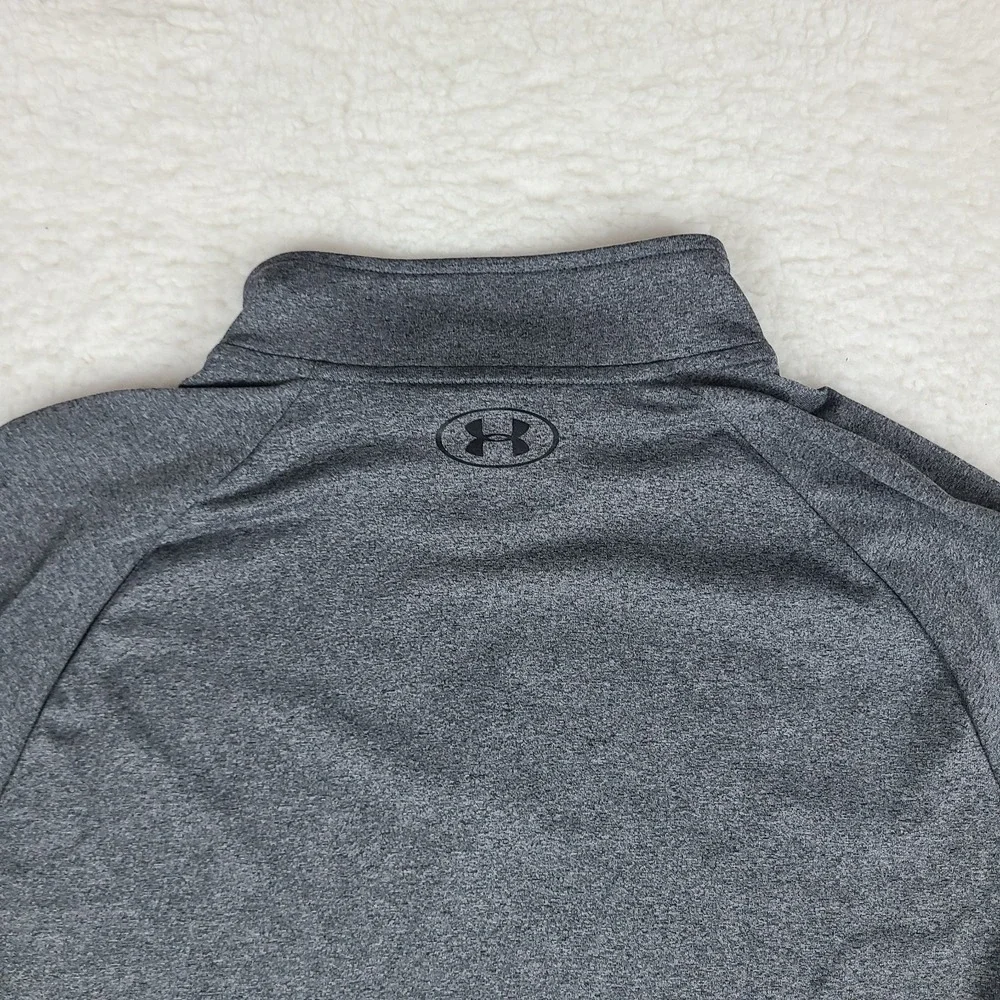 Under Armour Sweater Mens XL‎ Dark Gray Loose Heatgear Performance Tech Golf